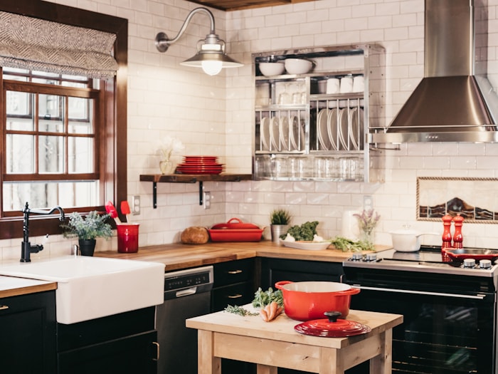 New kitchen faucet and clean under-sink plumbing